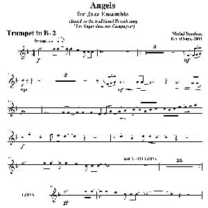 Angels for Jazz Ensemble 第二降B小号分谱