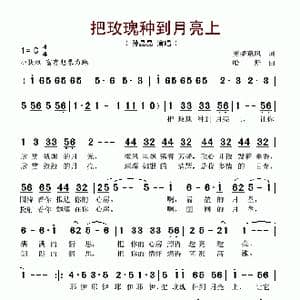 把玫瑰种到月亮上_歌谱投稿