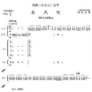 北风吹 乐队总谱缩编版