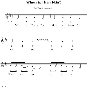 Where is Thumbkin_外国歌谱