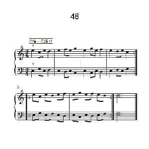 分指重点练习 48 钢琴谱