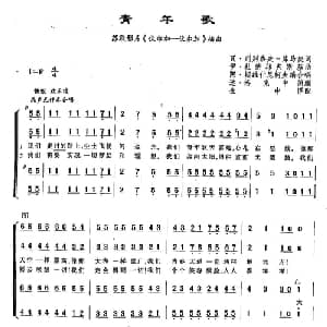 31青年歌 俄罗斯 _外国歌谱_词曲:瓦 列别杰夫 库马契 伊 杜纳耶夫斯基