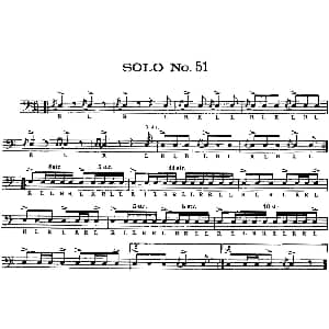 美国军鼓 SOLO No.51 55 爵士鼓谱