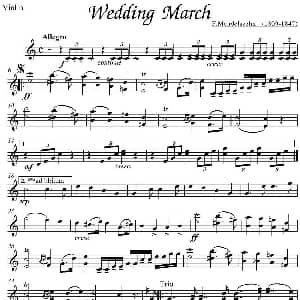 小提琴谱 | Wedding March F.Mendelssohn作曲版 F.Mendelssohn