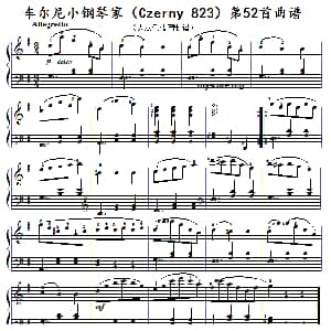 车尔尼 小钢琴家 钢琴谱