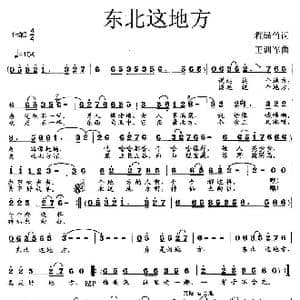 东北这地方_歌曲简谱_词曲:程绿竹 王训军
