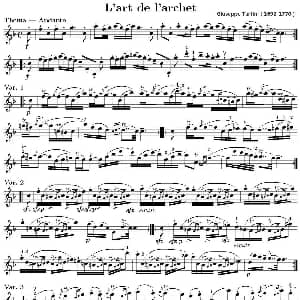小提琴谱 | L'art de l'archet 弓的艺术 塔蒂尼
