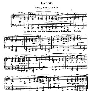 Largo 钢琴谱 肖邦 chopin遗作