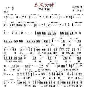 暴风女神_歌谱投稿_词曲:林振辉 人江纯