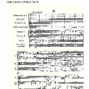 小提琴谱 | D大调小提琴协奏曲 Op.61 第二乐章