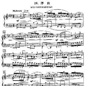 序曲 钢琴谱 约 塞 巴赫