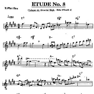 萨克斯谱 | ETUDE No.8 中音萨克斯超吹练习曲