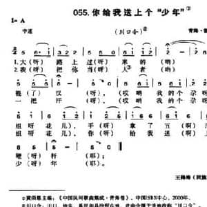 你给我送上个 少年 _民歌简谱