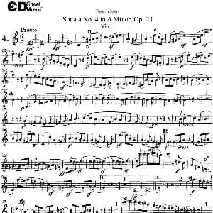 小提琴谱 | Violin Sonata No.4 in A Minor Op.23