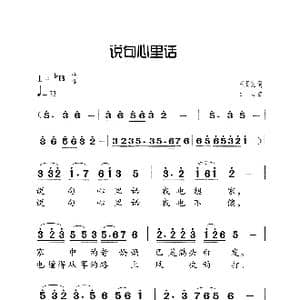 说句心里话_歌曲简谱_词曲:石顺义 士心