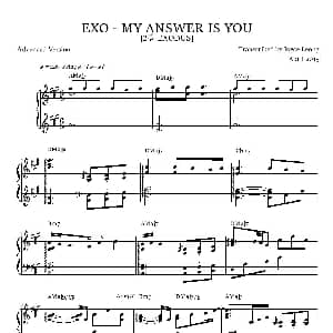 MY ANSWER IS YOU 钢琴谱