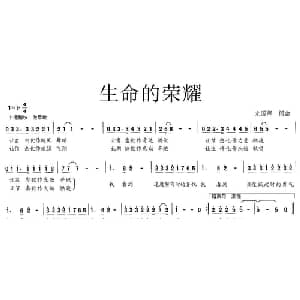 生命的荣耀_通俗唱法乐谱_词曲:尤国辉 尤国辉