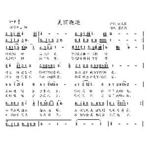 美丽邂逅_歌曲简谱_词曲:谢义长 董其英