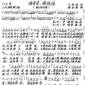 情哥哥,情妹妹_歌谱投稿_词曲:王东明 张艺军