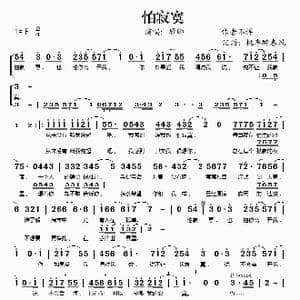 怕寂寞_歌谱投稿