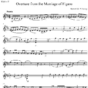 小提琴谱 | Overture from the Marriage of Figaro 费加罗的婚礼 Violin Ⅱ分谱 莫扎特