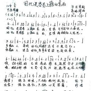 回忆是容易上瘾的东西_歌谱投稿_词曲:刁长育 郭瑞峰