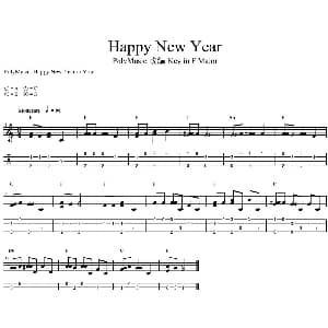 Happy New Year 吉他谱 PolyMusic改编