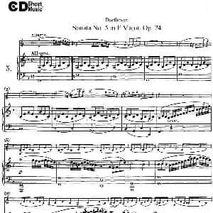 小提琴谱 | Violin Sonata No.5 in F Major Op.24 小提琴 钢琴伴奏