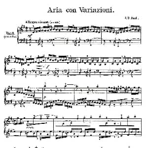Aria con Variazioni 之五 钢琴谱 J.S.Bach