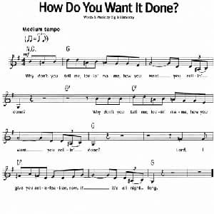 蓝调音乐:How Do You Want It Done_外国歌谱