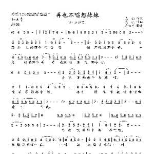 再也不唱想妹妹_歌曲简谱_词曲:贰强 贰强