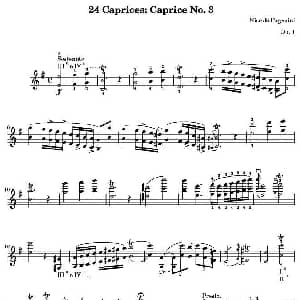 小提琴谱 | 帕格尼尼24首随想曲No.3