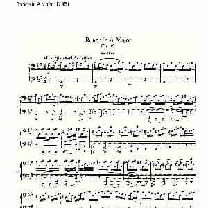 Rondo in A Major D.951 钢琴谱
