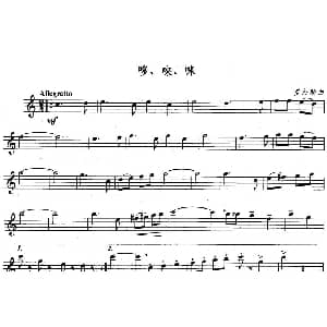 长笛曲谱 | 哆 唻 咪
