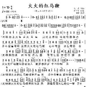 火火的红马鞭_歌曲简谱_词曲:赵真 赵真