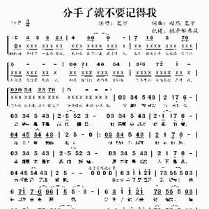 分手了就不要记得我_歌谱投稿