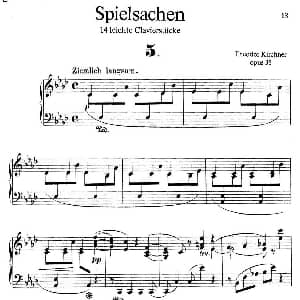 Spielsachen Op.35 钢琴谱 狄奥多 柯希纳