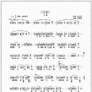 月光_民歌简谱_词曲:庄永祥 王雪玲