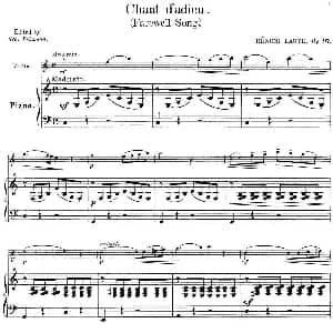 小提琴谱 | 25首小提琴曲合集 Chant d'adieu. Farewell Song. BENONI LAGYE.Op.97 小提琴 钢琴伴奏 BENONI LAGYE