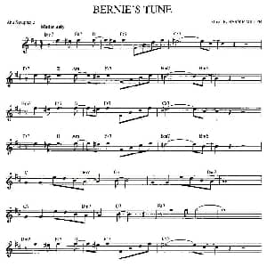 萨克斯谱 | BERNIE'S TUNE