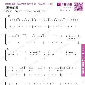 夏天的风_歌谱投稿_词曲:温岚 温岚