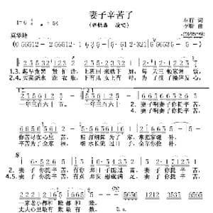 妻子辛苦了_歌谱投稿_词曲:车行 李昕