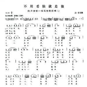 不用看脸就是他_歌曲简谱_词曲:清泉 清泉