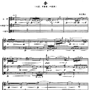 长笛曲谱 | 合 长笛 单簧管 中提琴 董立强
