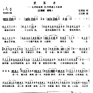 爱孤单_通俗唱法乐谱_词曲:张永强 王明辉