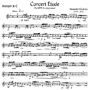 Concert Etude 音乐会练习曲 C调 小号 Alexander Goedicke 亚历山大贵迪克