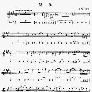 萨克斯谱 | 回家 线简谱混排版