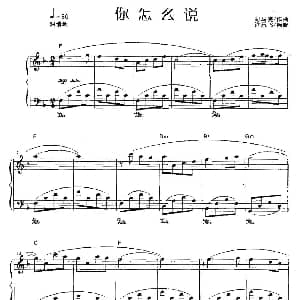 你怎么说 钢琴谱 许乐飞