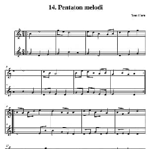 小提琴谱 | Pentaton melodi 简易二重奏 Tom Horn 霍恩 汤姆