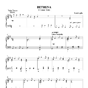Bethena 钢琴谱